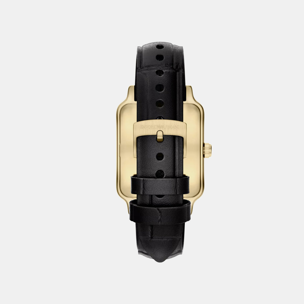 Men Quartz Black Dial Analog Leather Watch AR11757