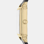 Men Quartz Black Dial Analog Leather Watch AR11757