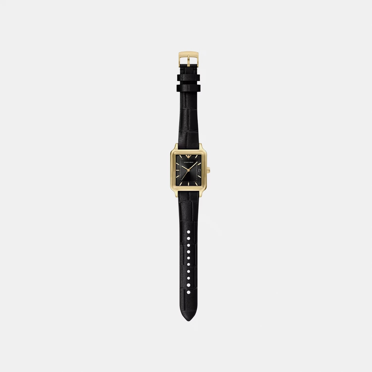 Men Quartz Black Dial Analog Leather Watch AR11757