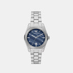 Unisex Quartz Blue Dial Analog Stainless Steel Watch AR11758