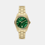 Unisex Quartz Green Dial Analog Stainless Steel Watch AR11759