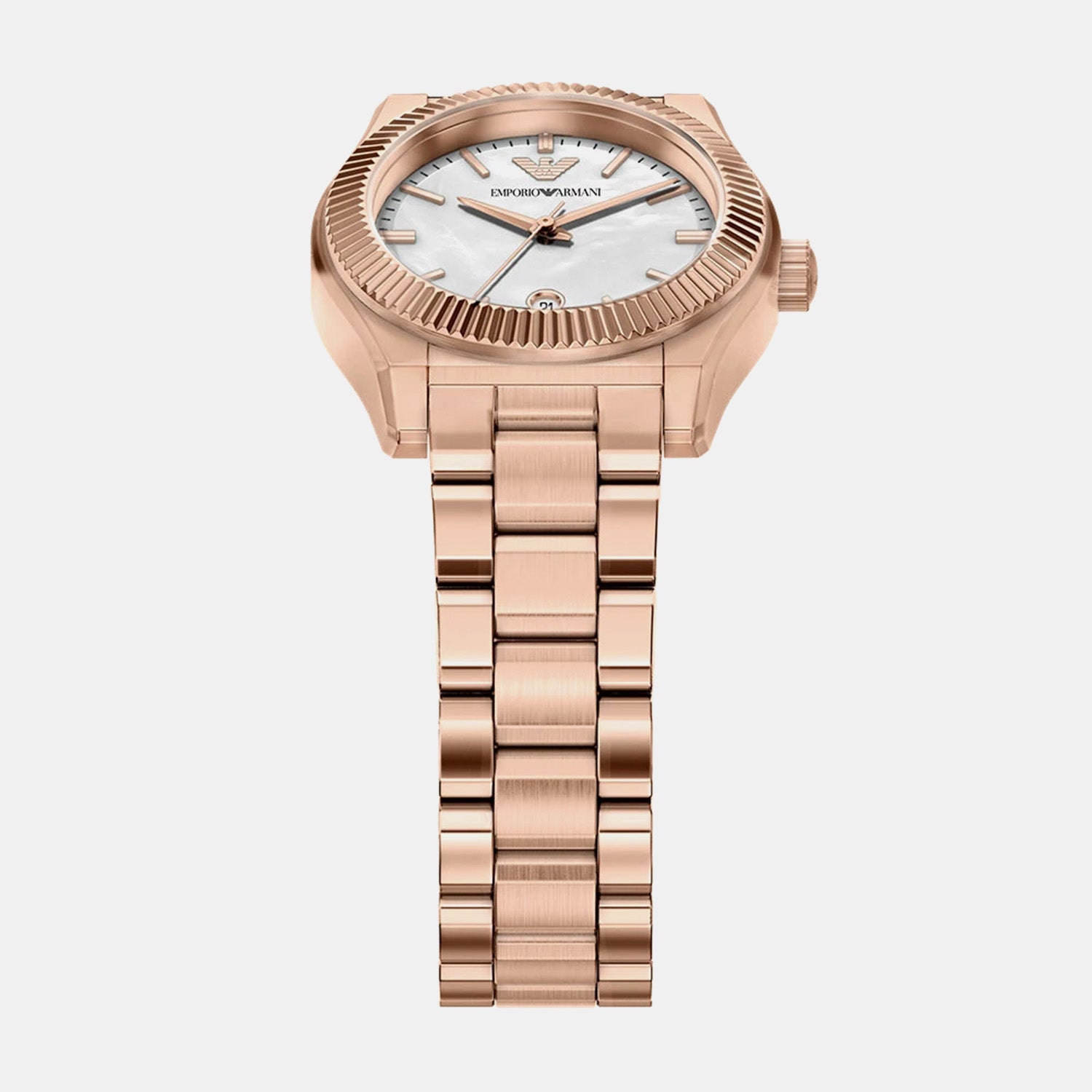 Women Quartz Mother Of Pearl Dial Analog Stainless Steel Watch AR11762
