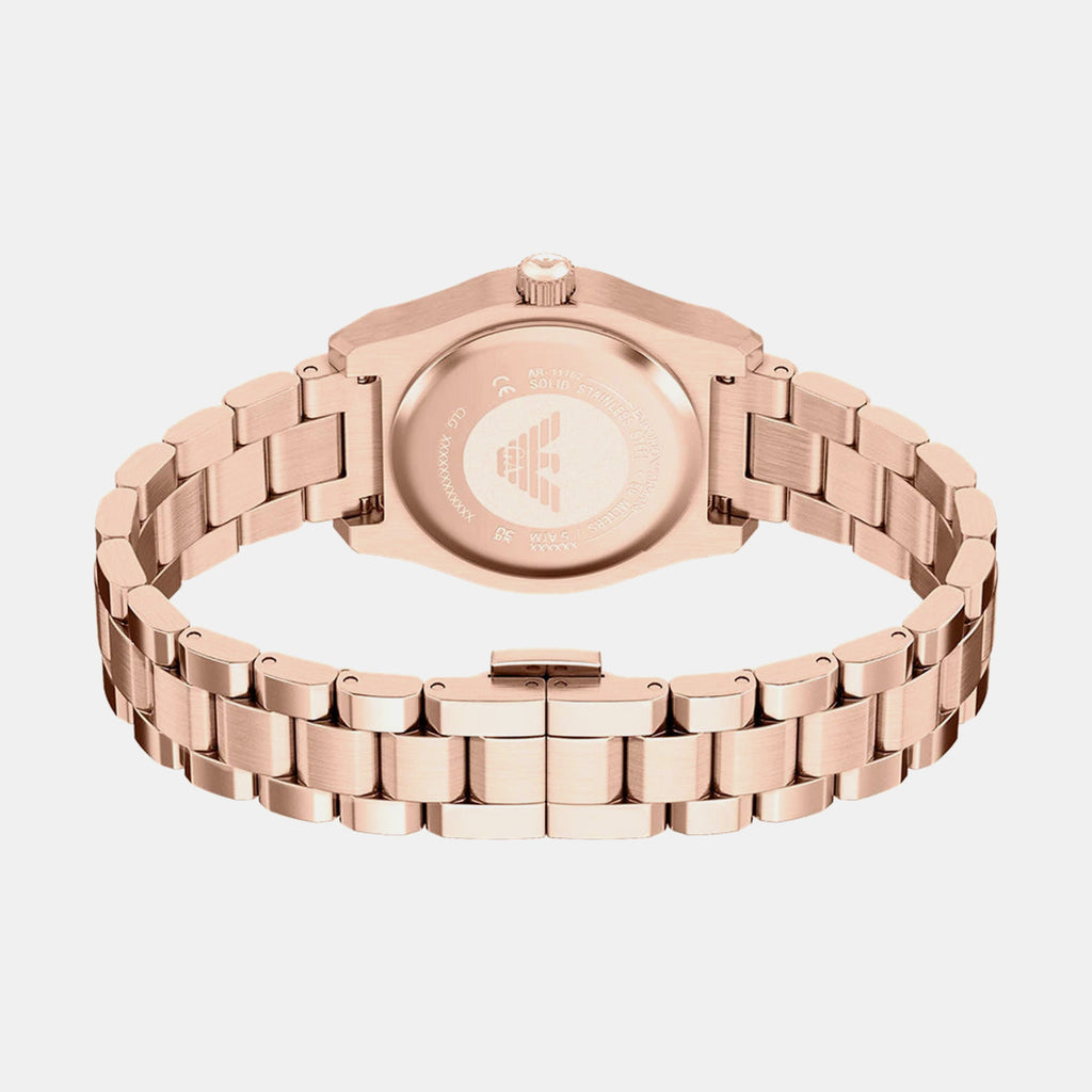 Women Quartz Mother Of Pearl Dial Analog Stainless Steel Watch AR11762