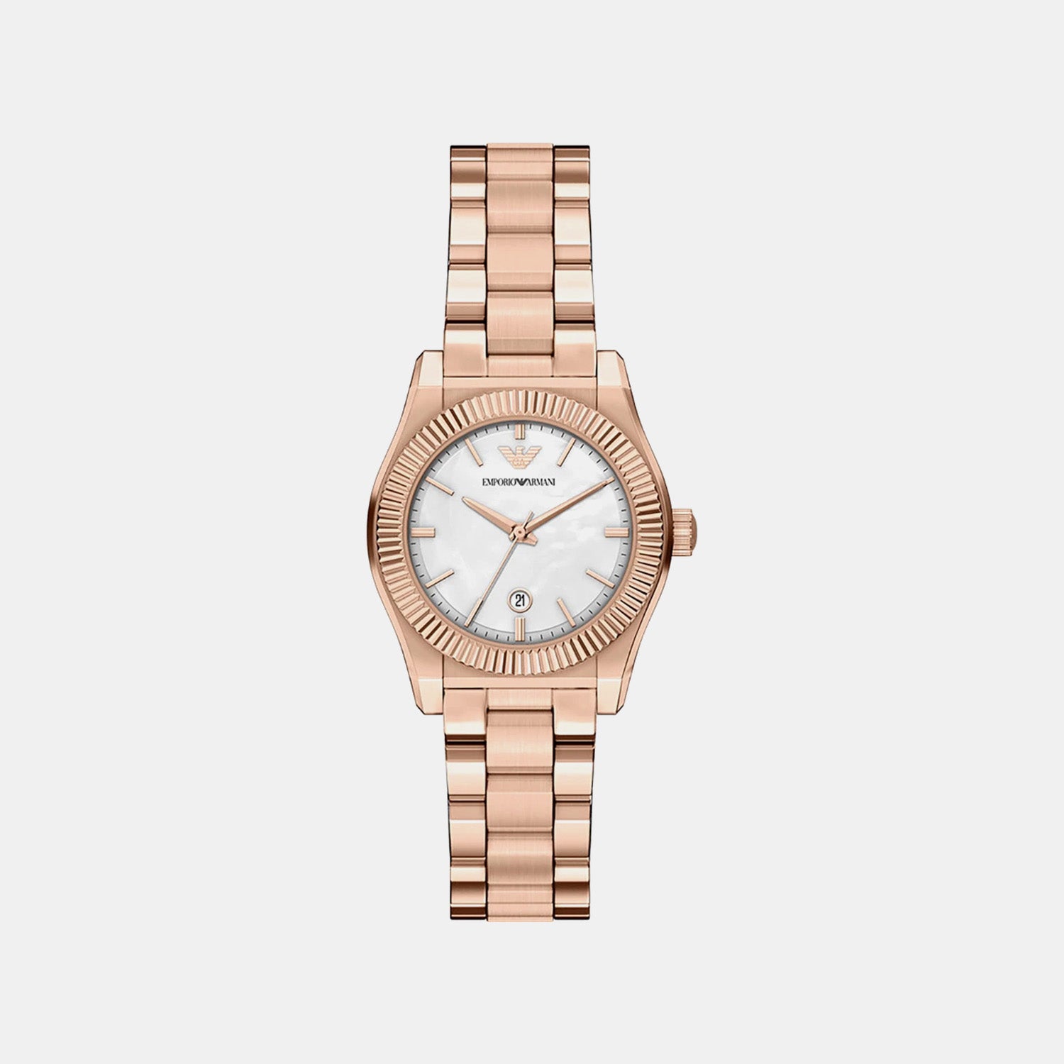 Women Quartz Mother Of Pearl Dial Analog Stainless Steel Watch AR11762