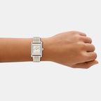Women Quartz White Dial Analog Stainless Steel Watch AR11763