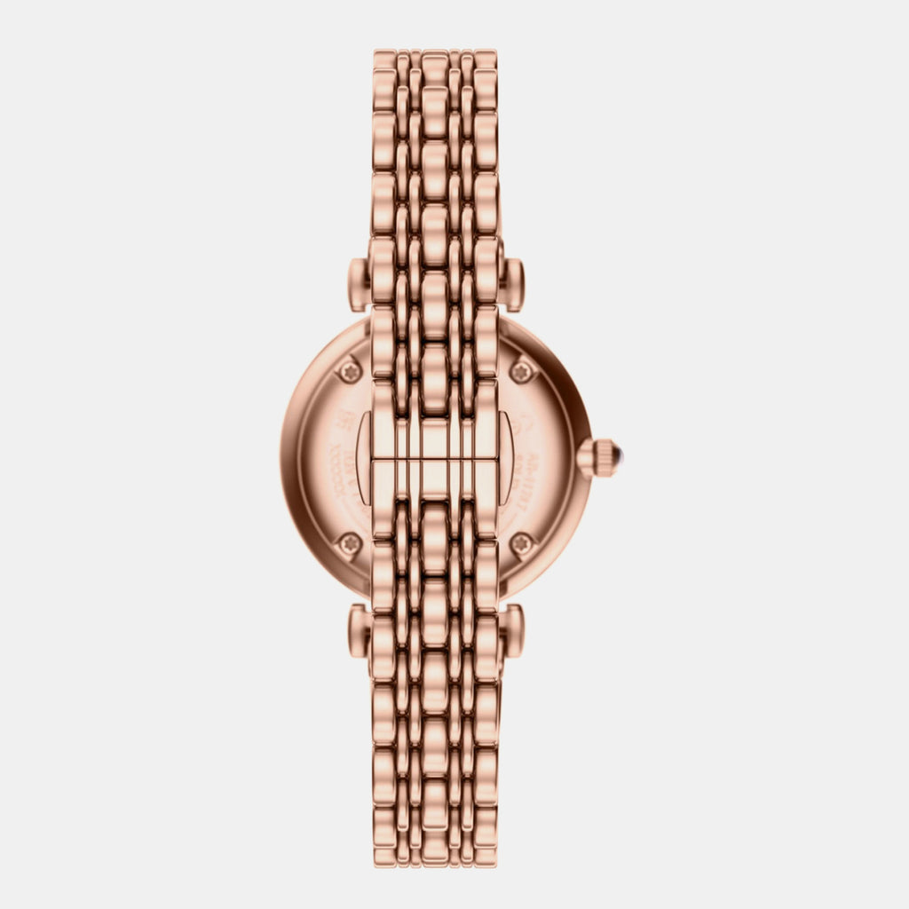 Women Quartz Pink Dial Analog Stainless Steel Watch AR11767