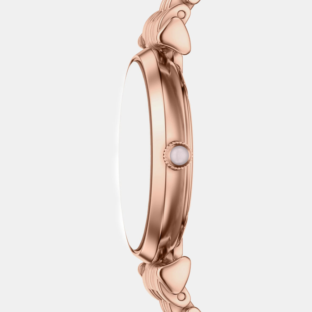 Women Quartz Pink Dial Analog Stainless Steel Watch AR11767