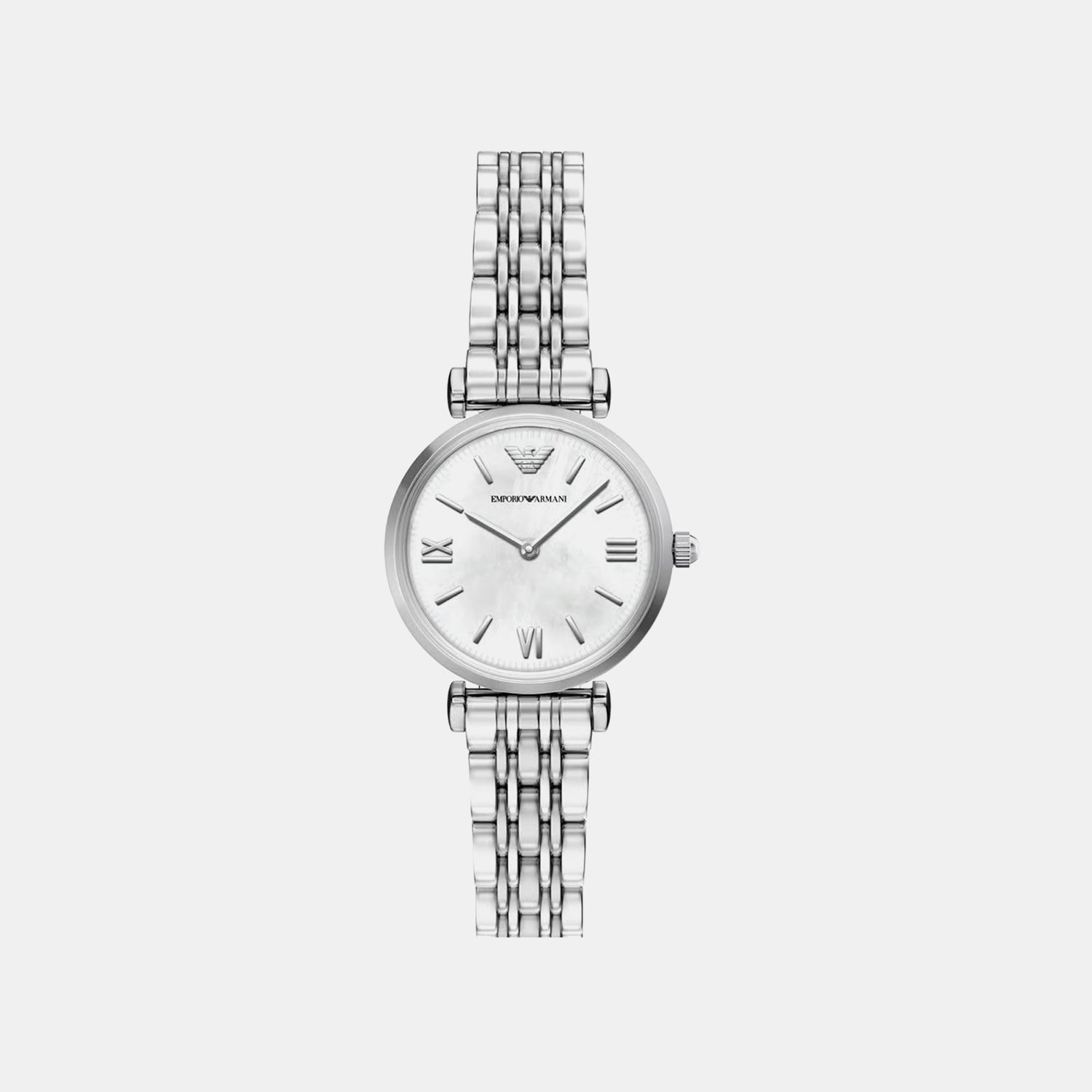 Women Quartz Mother Of Pearl Dial Analog Stainless Steel Watch AR11768
