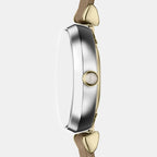 Women Quartz Silver Dial Analog Leather Watch AR11770