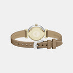 Women Quartz Silver Dial Analog Leather Watch AR11770