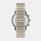 Men Quartz Cream Dial Chronograph Stainless Steel Watch AR11773