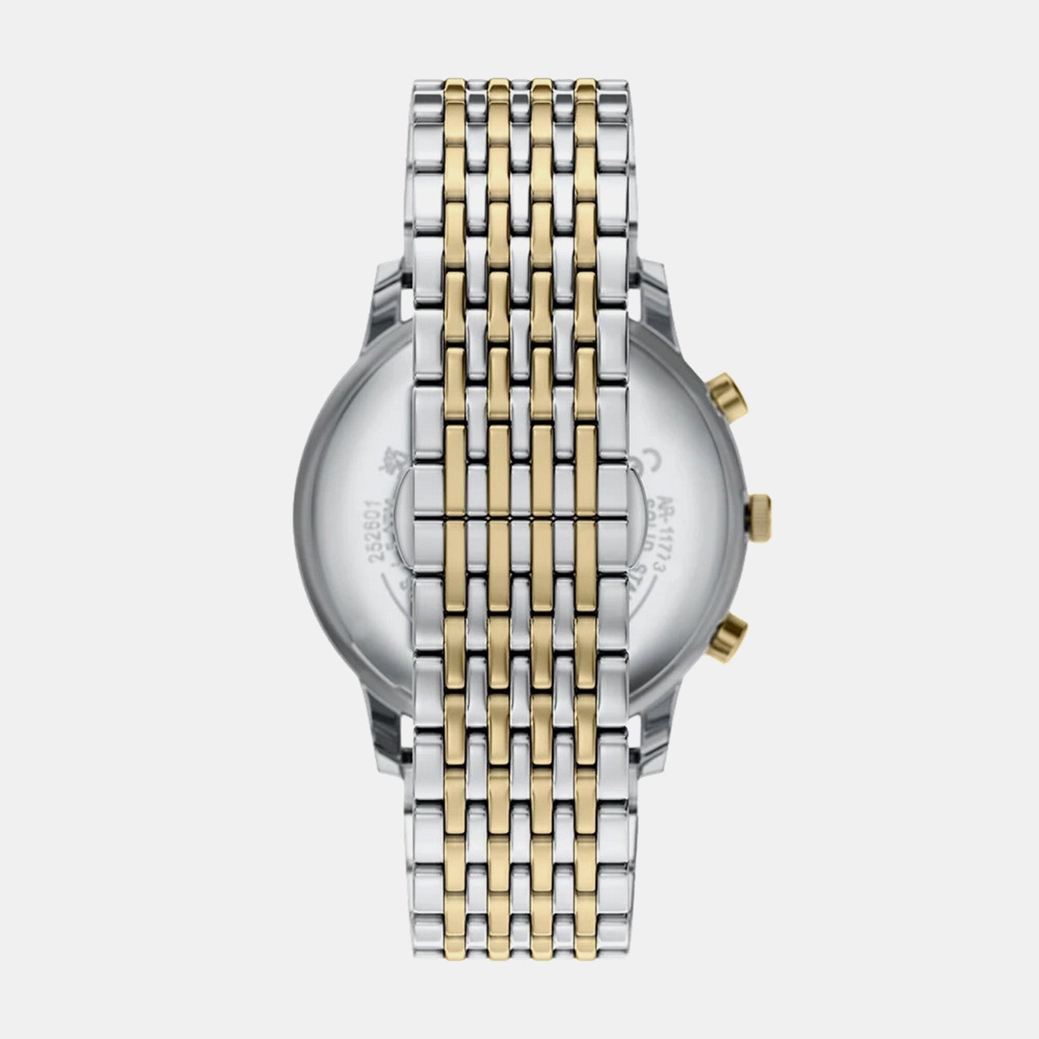 Men Quartz Cream Dial Chronograph Stainless Steel Watch AR11773