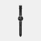 Minimalist Men Quartz Black Dial Chronograph Leather Watch AR11774