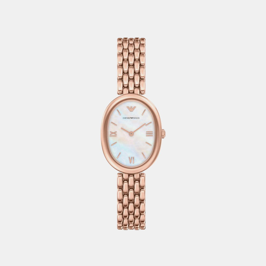 Women Quartz Mother Of Pearl Dial Analog Stainless Steel Watch AR11775