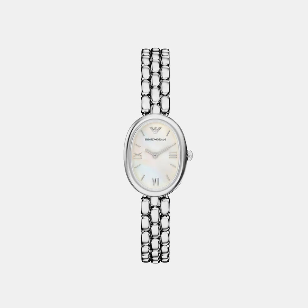 Women Quartz Mother Of Pearl Dial Analog Stainless Steel Watch AR11776