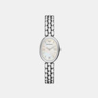 Women Quartz Mother Of Pearl Dial Analog Stainless Steel Watch AR11776