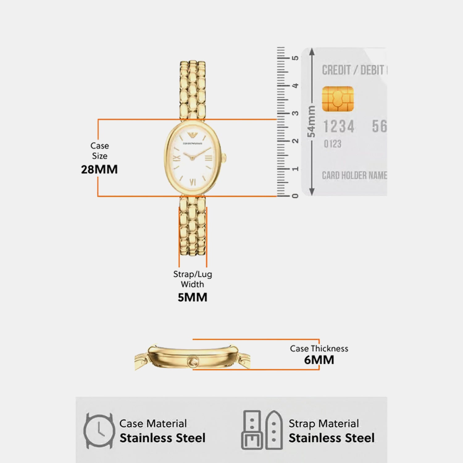 Women Quartz Mother Of Pearl Dial Analog Stainless Steel Watch AR11777