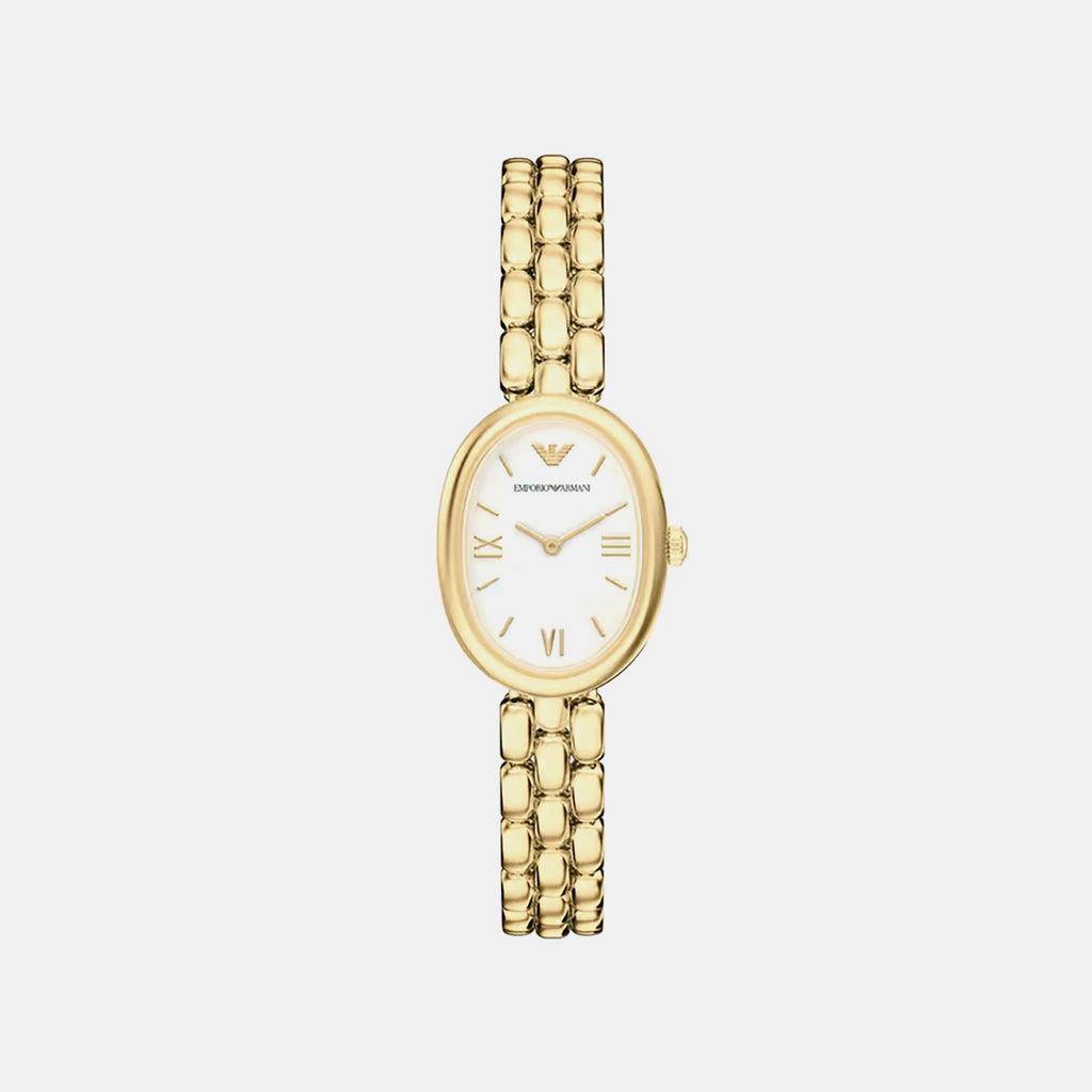 Women Quartz Mother Of Pearl Dial Analog Stainless Steel Watch AR11777