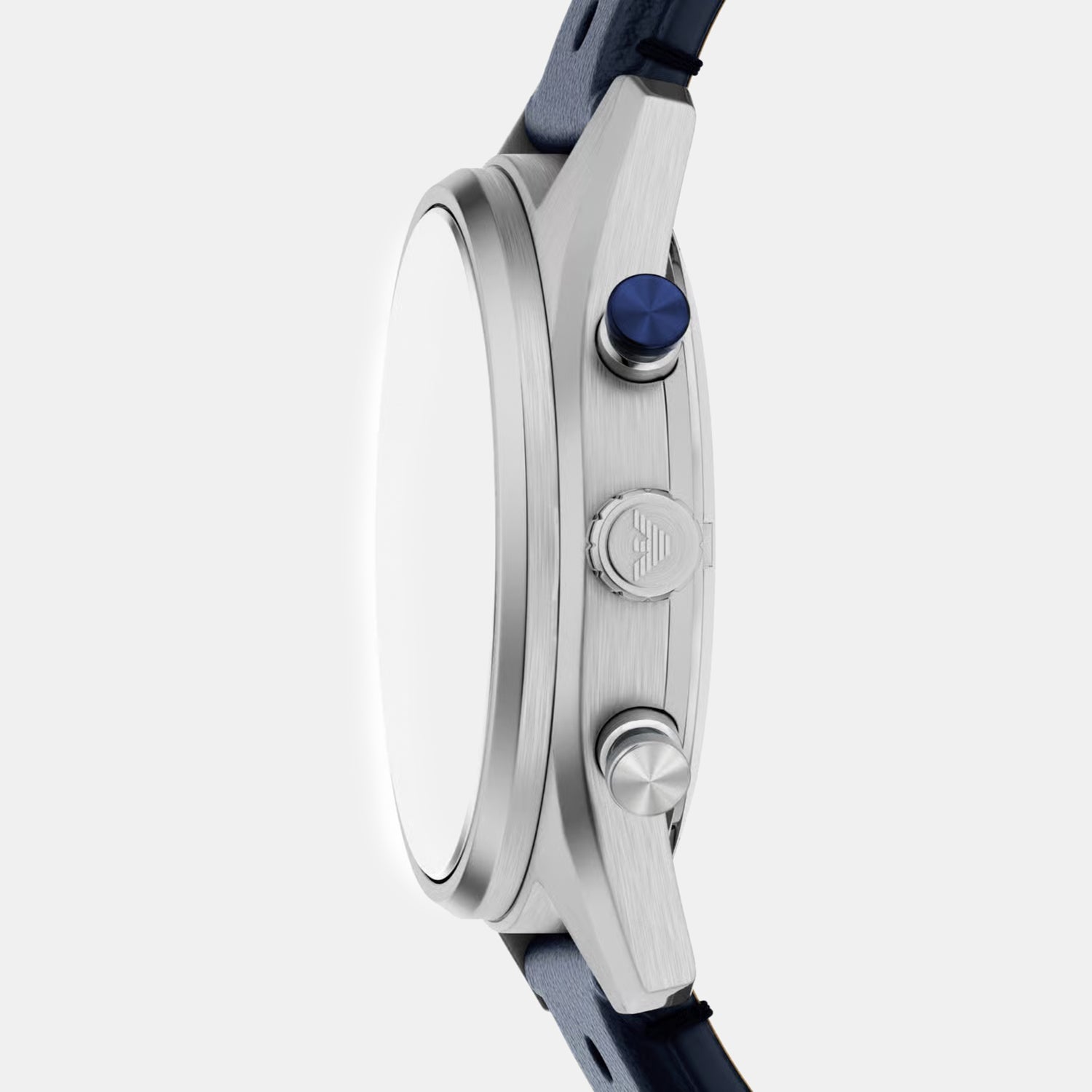 Men Quartz Blue Dial Chronograph Leather Watch AR11781