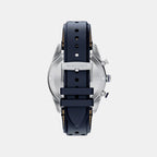 Men Quartz Blue Dial Chronograph Leather Watch AR11781
