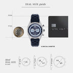 Men Quartz Blue Dial Chronograph Leather Watch AR11781