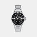 Men Solar Black Dial Analog Stainless Steel Watch AR11787