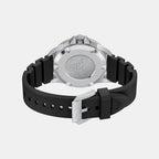 Men Solar Black Dial Analog Silicone Watch AR11788