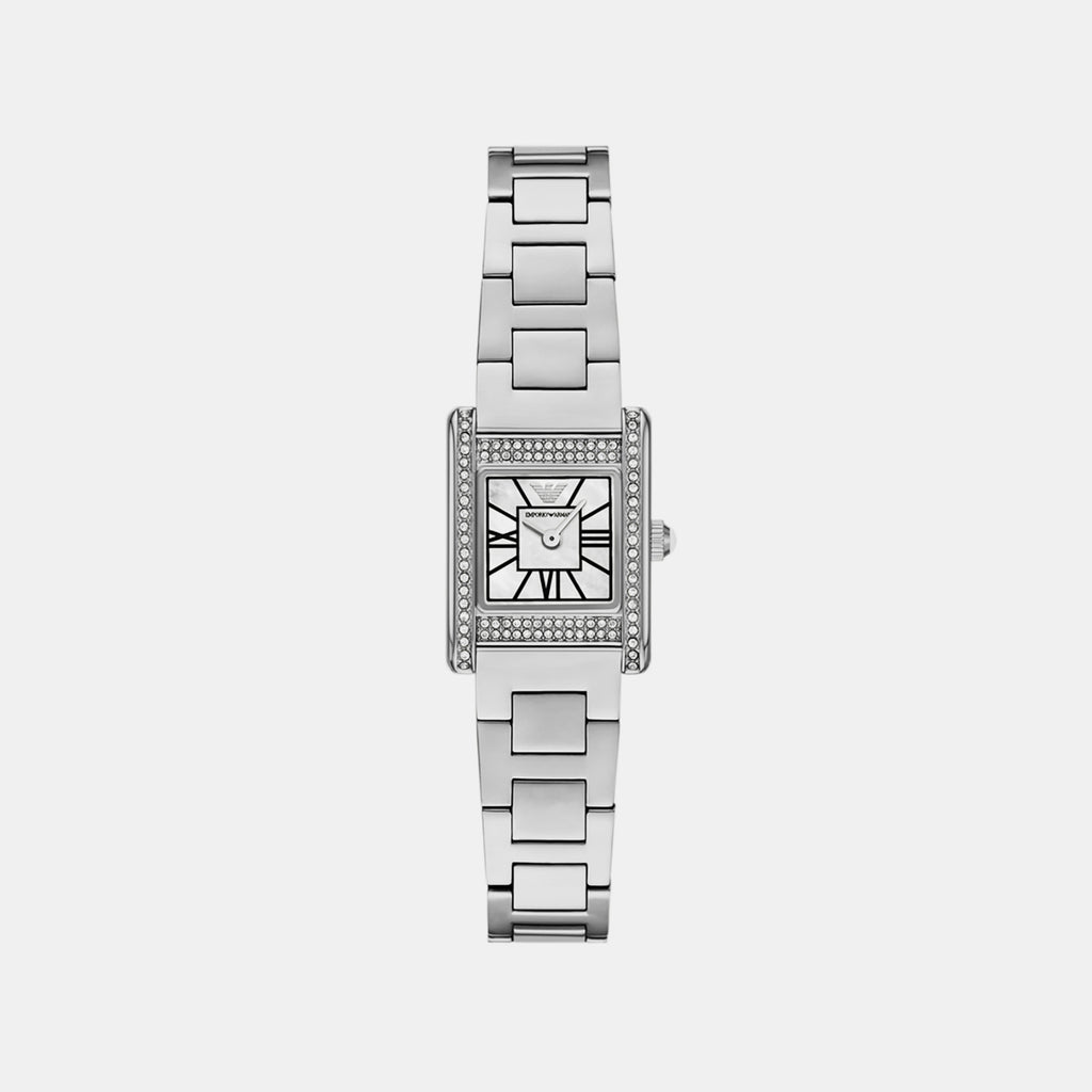 Women Quartz Mother Of Pearl Dial Analog Stainless Steel Watch AR11794
