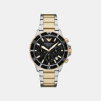 Dress Men Quartz Blue Dial Analog Stainless Steel Watch AR11799