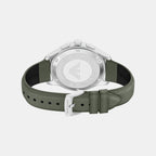 Men Quartz Ivory Dial Chronograph Leather Watch AR11801