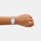 Women Quartz Pink Dial Analog Stainless Steel Watch AR11802