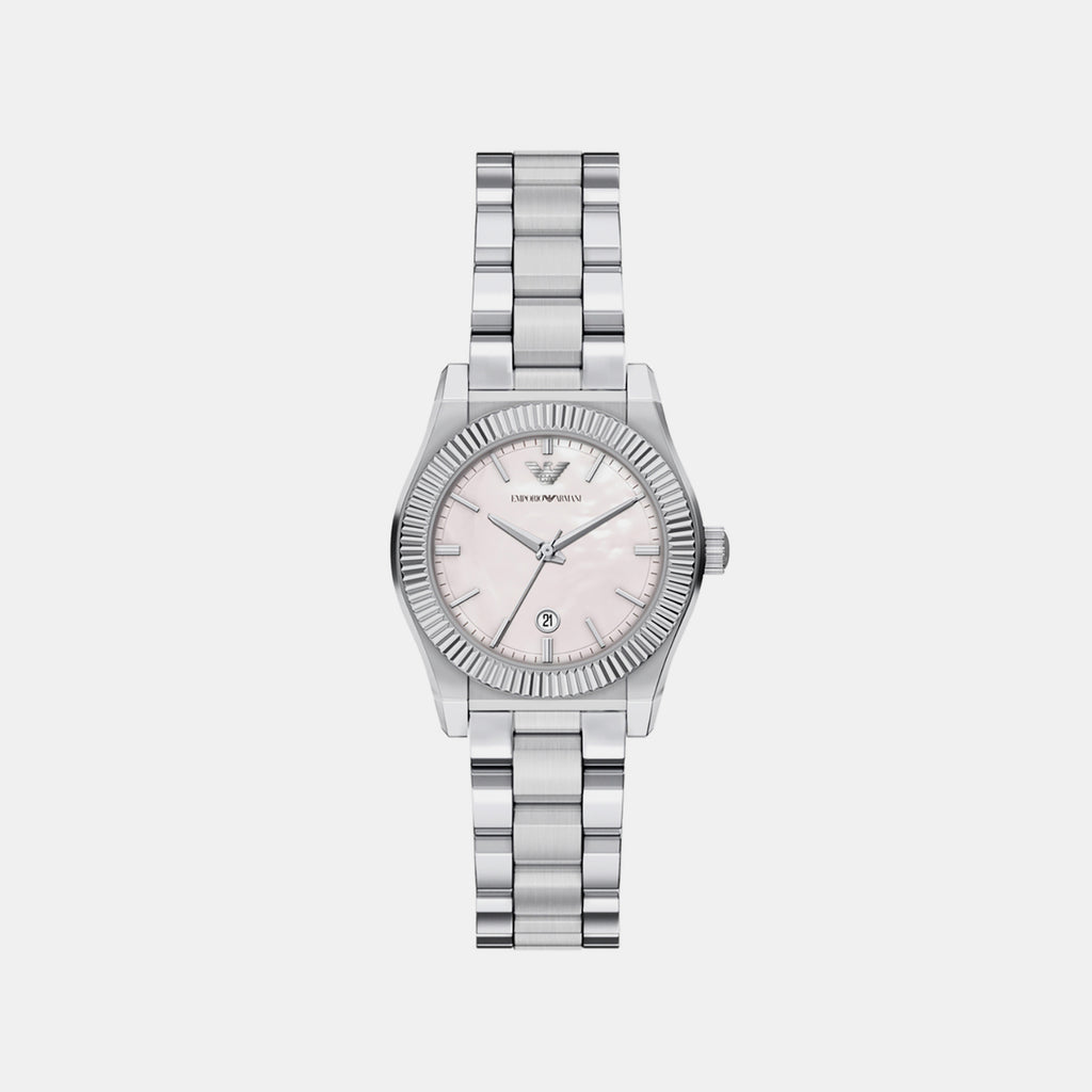 Women Quartz Pink Dial Analog Stainless Steel Watch AR11802