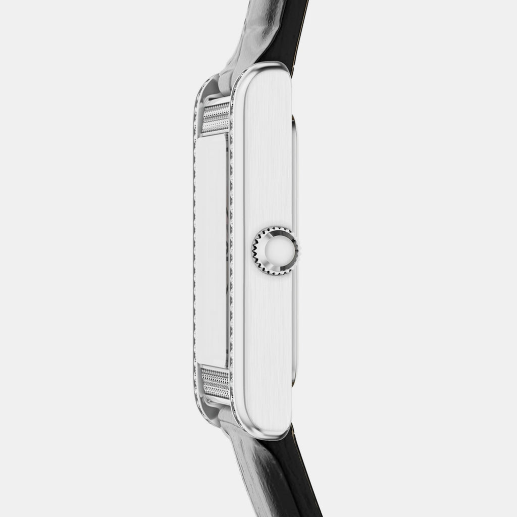 Women Quartz White Mother Of Pearl Dial Analog Leather Watch AR11803