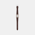 Women Quartz White Mother Of Pearl Dial Analog Leather Watch AR11804