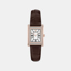 Women Quartz White Mother Of Pearl Dial Analog Leather Watch AR11804