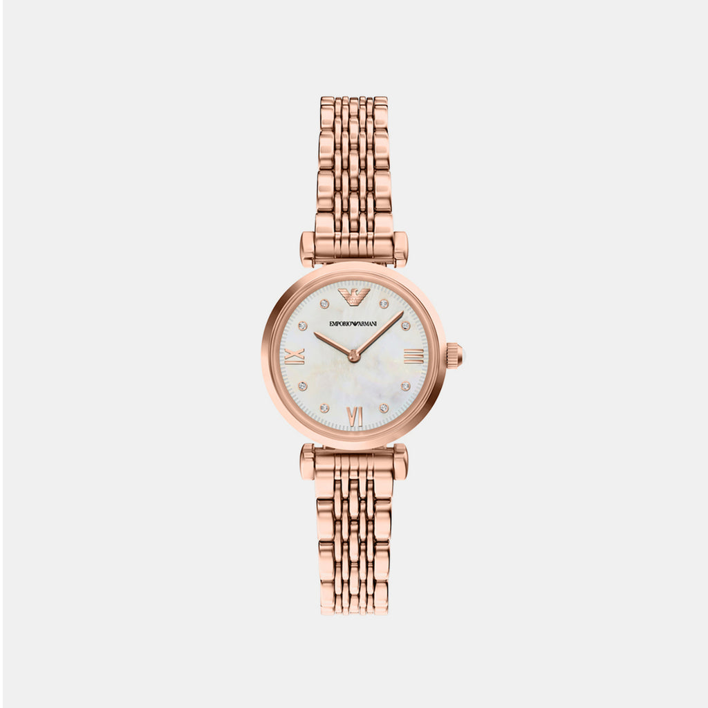 Women Quartz Mother Of Pearl Dial Analog Stainless Steel Watch AR11805