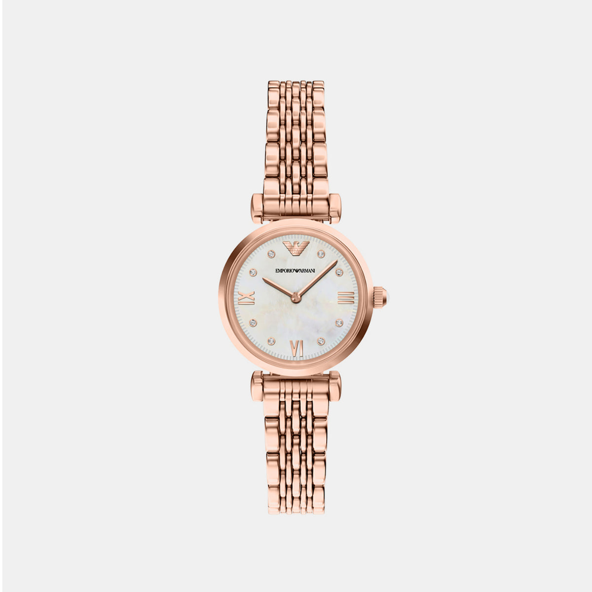 Women Quartz Mother Of Pearl Dial Analog Stainless Steel Watch AR11805