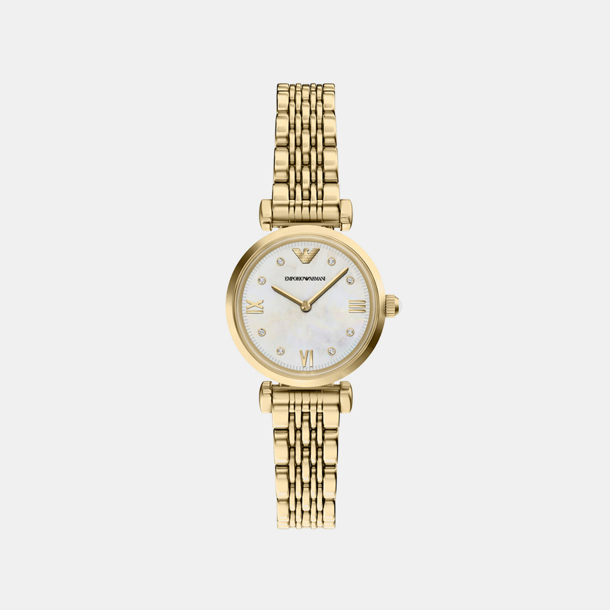Women Quartz Mother Of Pearl Dial Analog Stainless Steel Watch AR11806