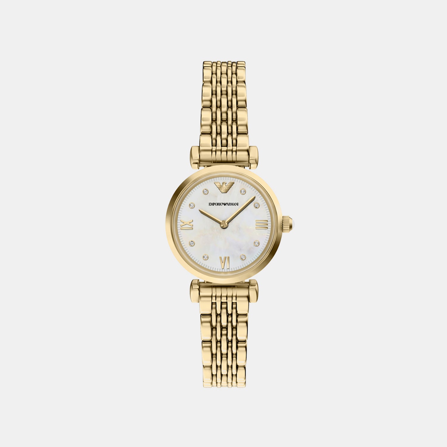 Women Quartz Mother Of Pearl Dial Analog Stainless Steel Watch AR11806