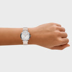 Women Quartz Mother Of Pearl Dial Analog Stainless Steel Watch AR11808