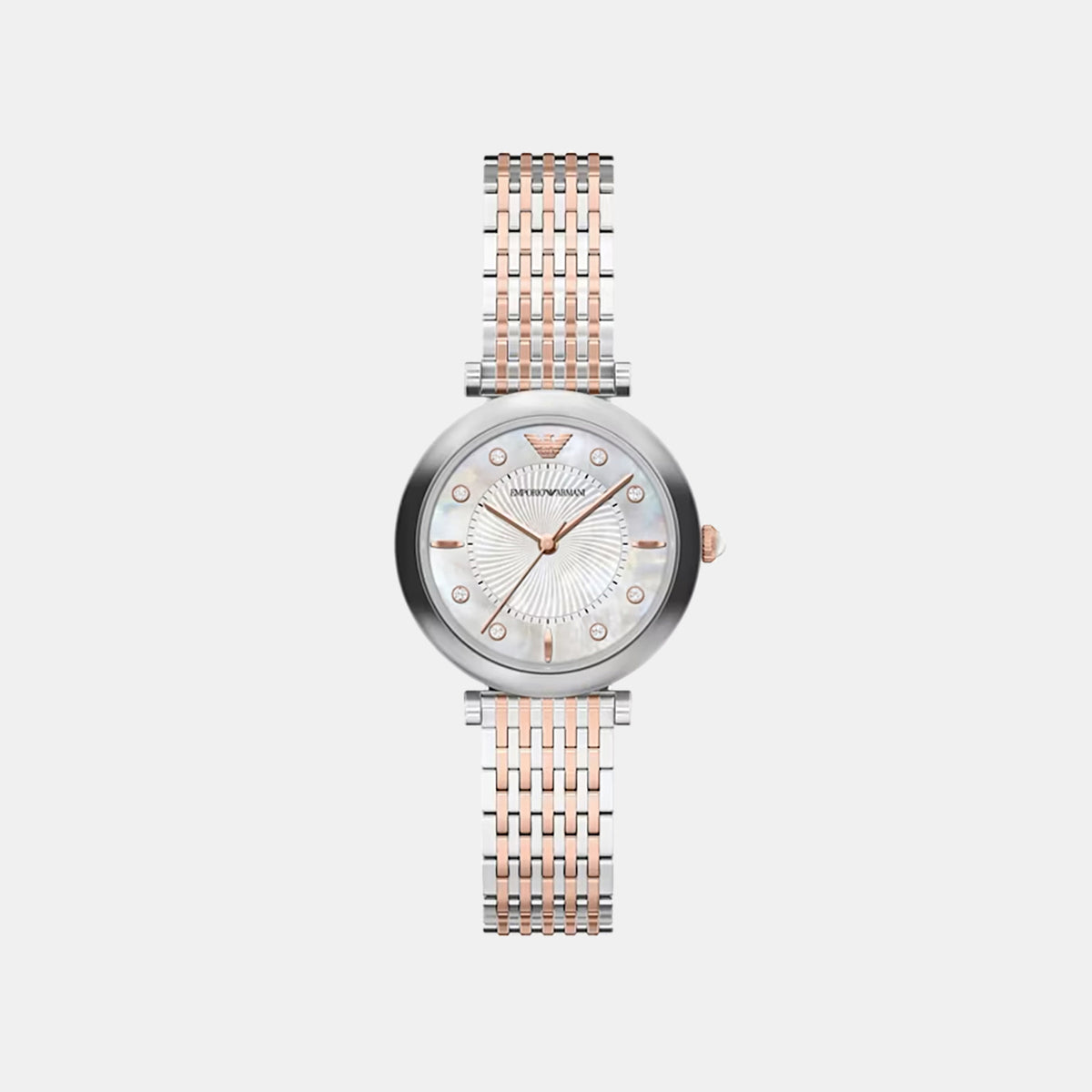 Women Quartz Mother Of Pearl Dial Analog Stainless Steel Watch AR11808