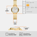 Archelia Women Quartz Mother Of Pearl Dial Analog Stainless Steel Watch AR11809