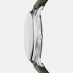 Men Quartz Cream Dial Analog Leather Watch AR11811