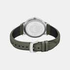 Men Quartz Cream Dial Analog Leather Watch AR11811