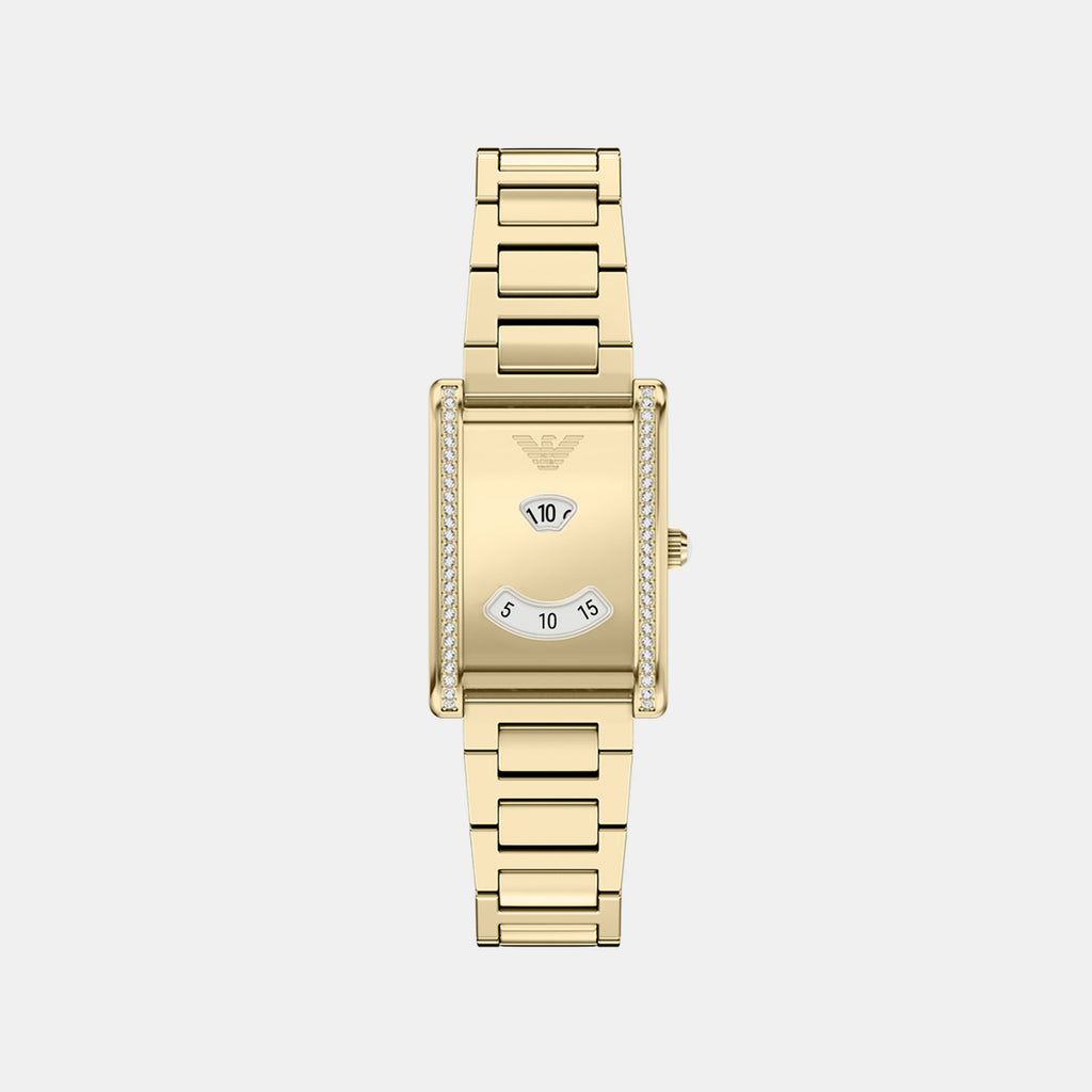 Women Quartz Gold Dial Analog Stainless Steel Watch AR11812