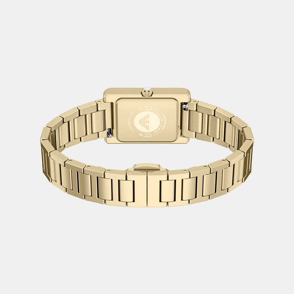 Women Quartz Gold Dial Analog Stainless Steel Watch AR11812
