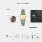 Women Quartz Gold Dial Analog Leather Watch AR11815