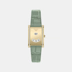 Women Quartz Gold Dial Analog Leather Watch AR11815