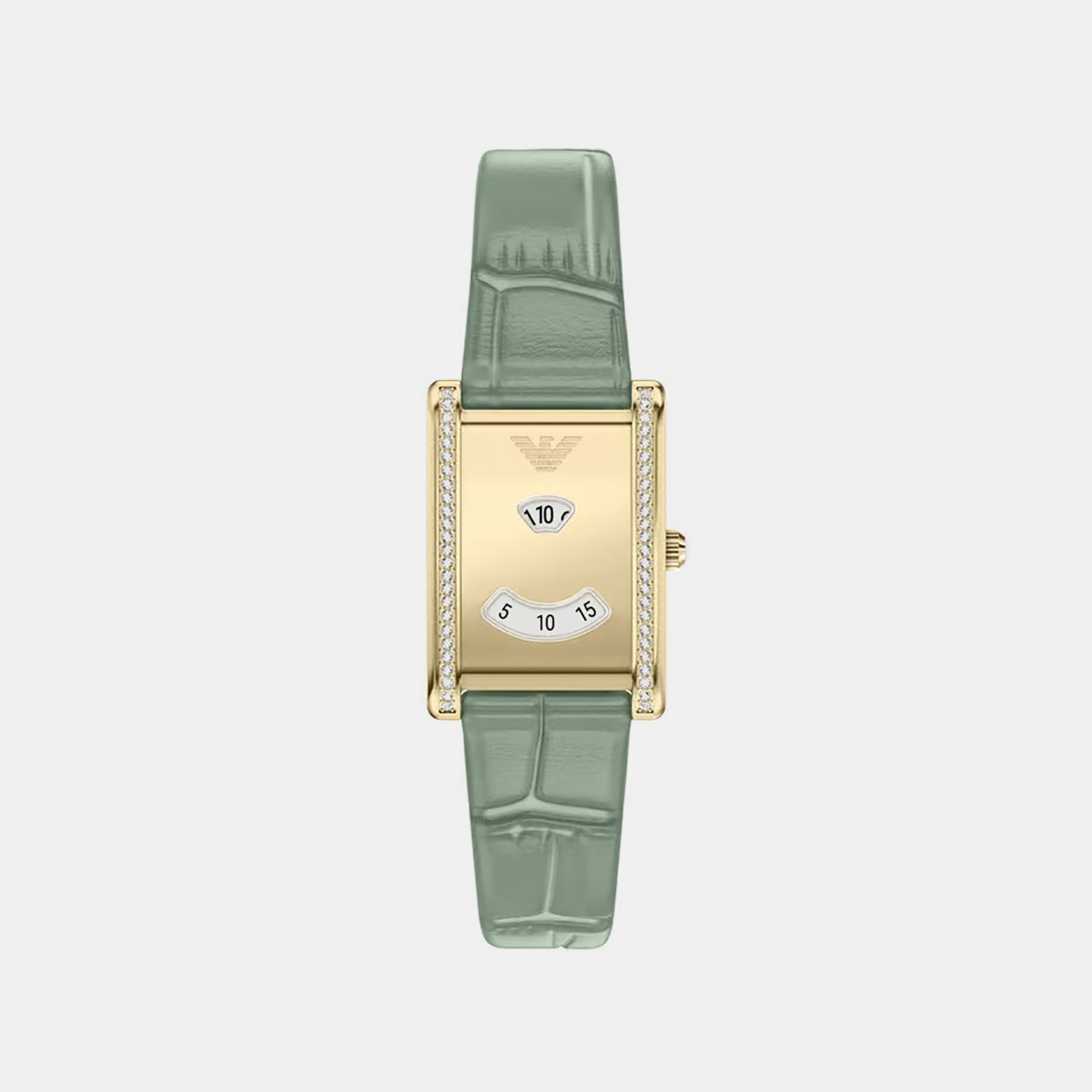 Women Quartz Gold Dial Analog Leather Watch AR11815