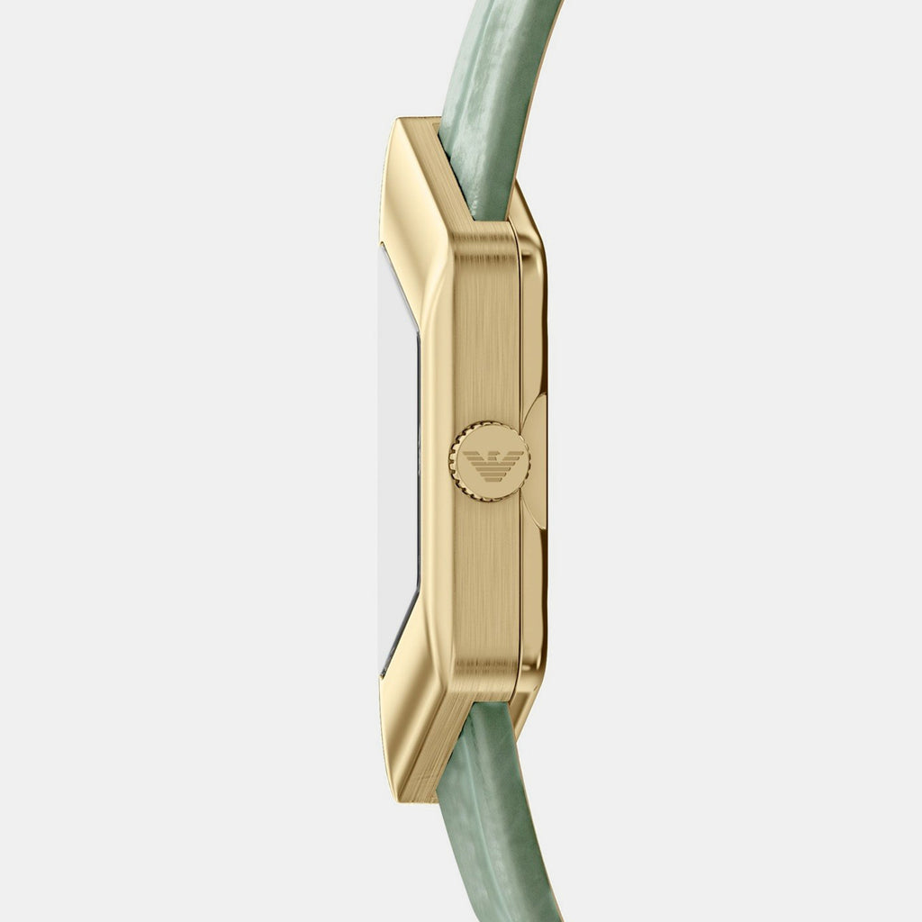 Women Quartz Gold Dial Analog Leather Watch AR11817